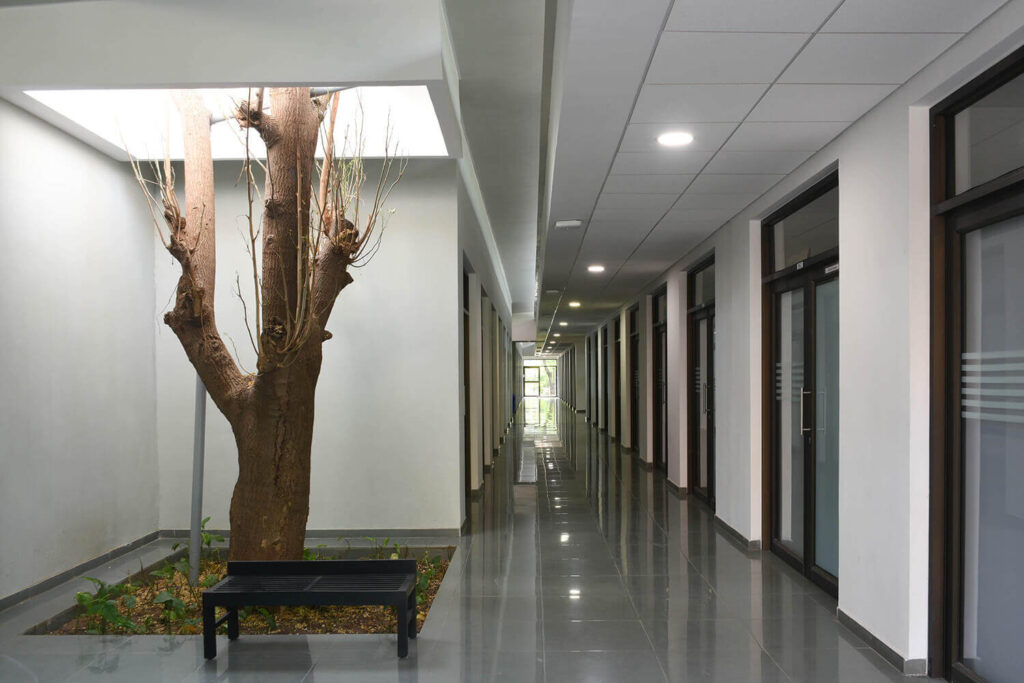 Courtyard at New Faculty Office Building at IIMA
