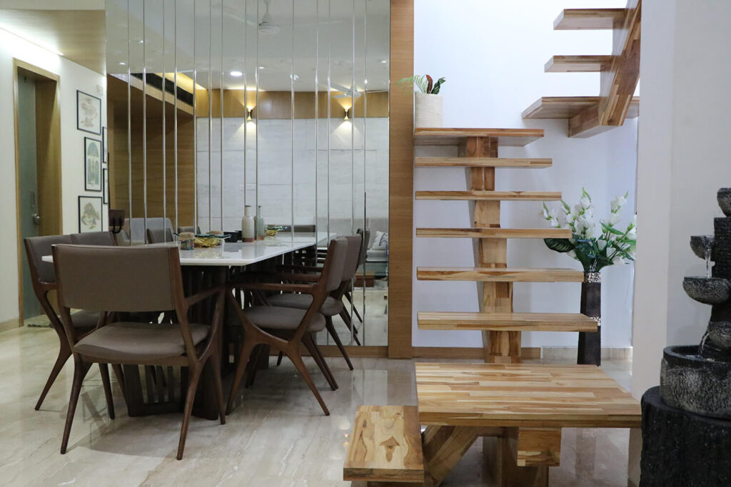 Wooden Staircase for Penthouse