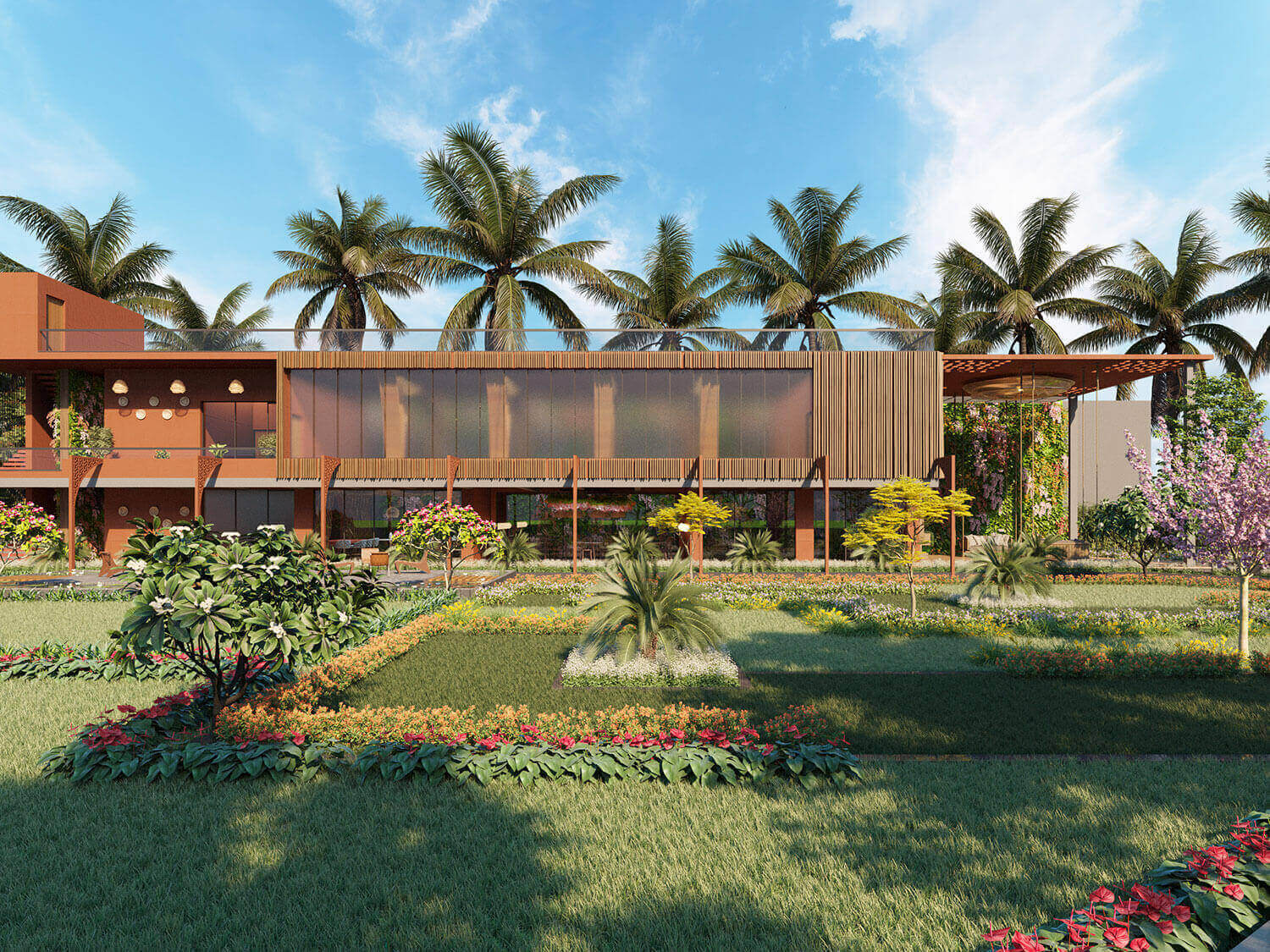 Creative Landscape of Club house at The Village World