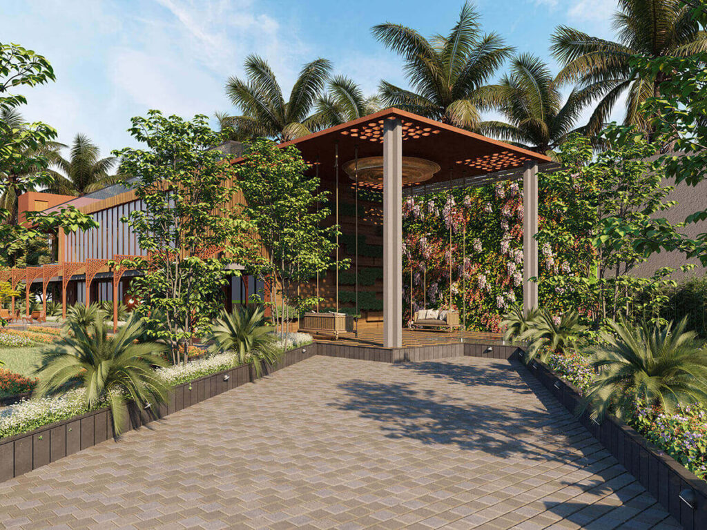 Creative Landscape of Club house at The Village World