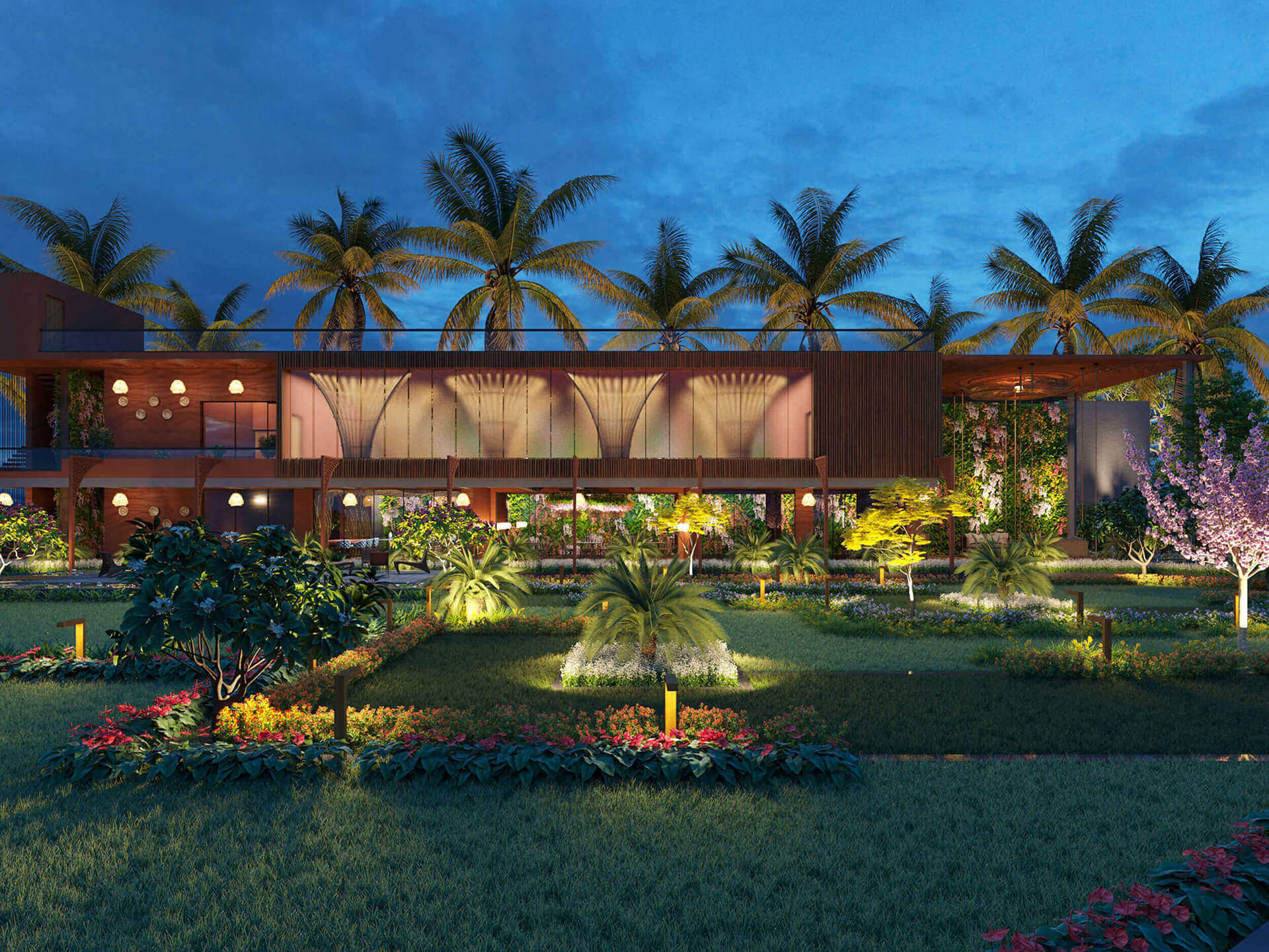 Creative Landscape of Club house at The Village World